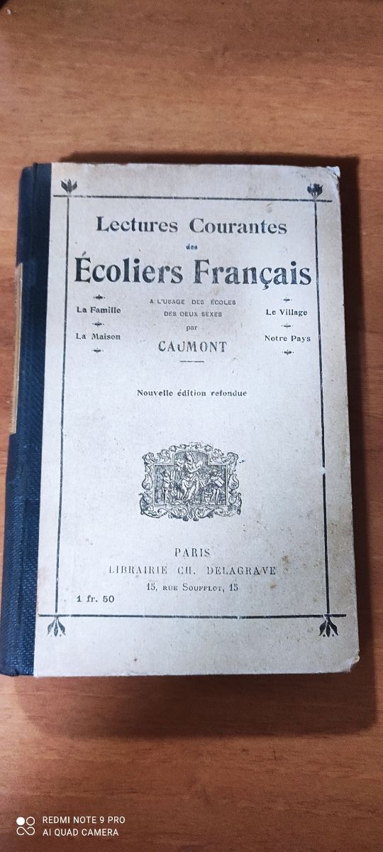 Libro "Ecoliers francais" fine 800 inizi 900'