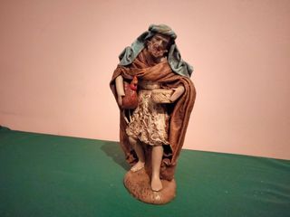 Figuras Belén pastor mujer mercado fuente 15 cm