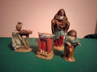 Figuras Belén pastor mujer mercado fuente 15 cm