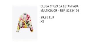 Blusa cruzada estampada Zara