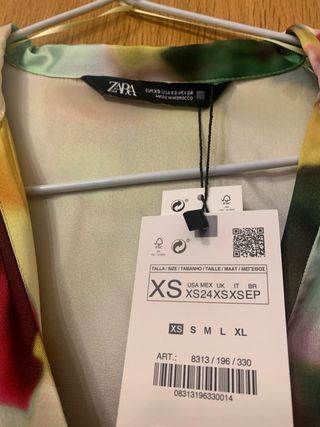 Blusa cruzada estampada Zara