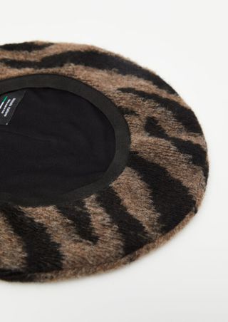 Boina cálida animal print Cortefiel lana Talla U