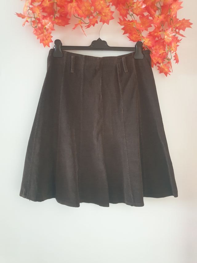 Gonnellina svasata in velluto Made in Italy