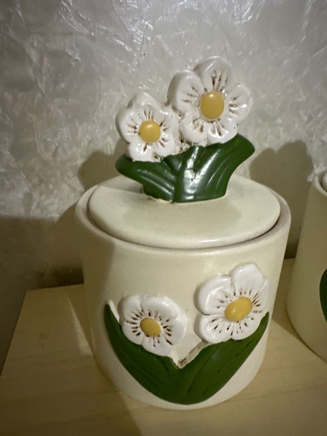 barattolini ceramica floreali