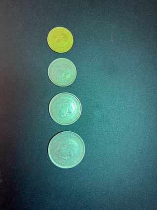 Monedas de Franco 1957 y 66 