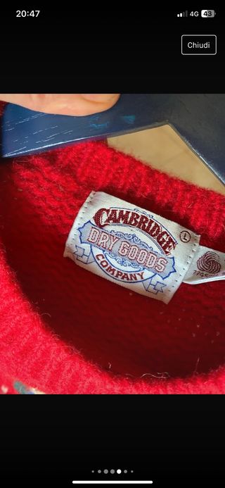 cardigan vintage 100%lana
