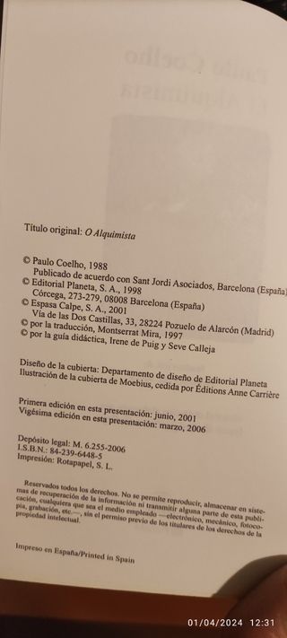 El Alquimista - Paulo Coelho