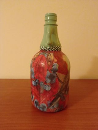 BOTIJO DE CRISTAL DECORADO 