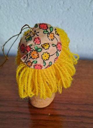 Bambolina in legno anni '70