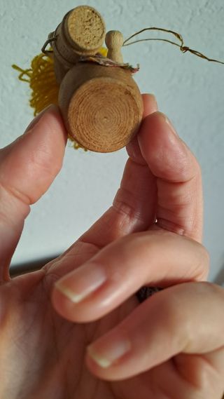 Bambolina in legno anni '70