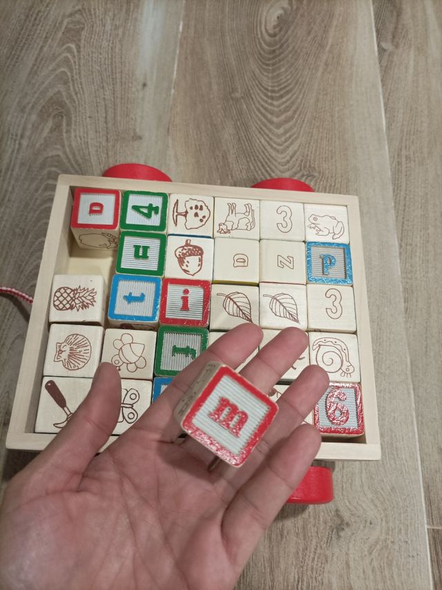 Juguete construcción educativo madera