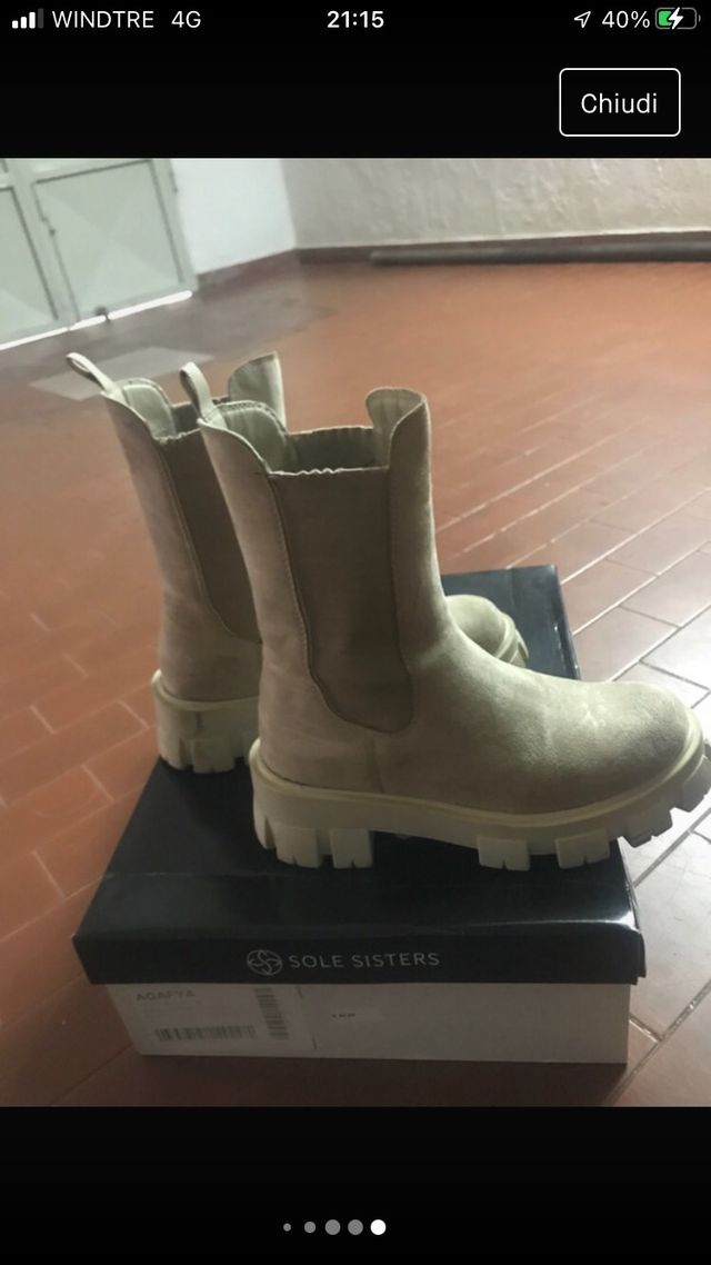 Stivaletti donna scamosciati, color ghiaccio