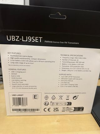 Walkie Talkies Kenwood UBZ-LJ9SET