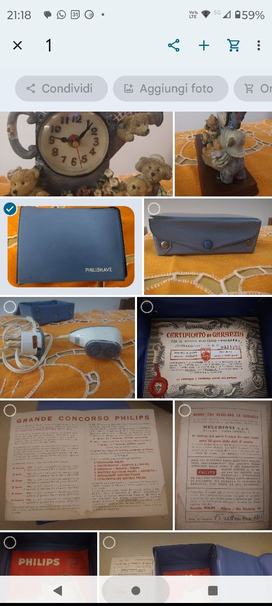 Rasoio Philips vintage funzionante!!!