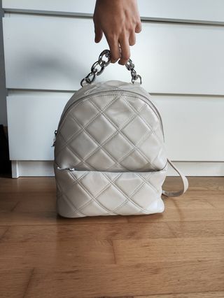 Mochila polipiel beige - Stradivarius