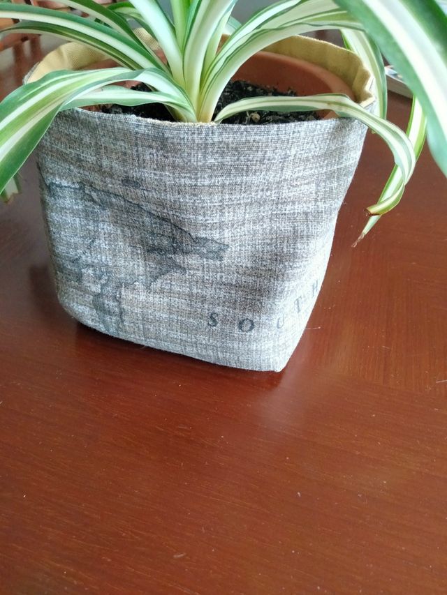 Cesta de tela reversible. Ideas para regalar