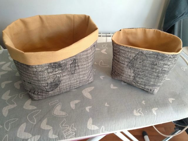 Cesta de tela reversible. Ideas para regalar