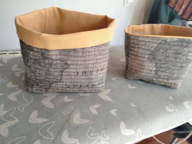 Cesta de tela reversible. Ideas para regalar