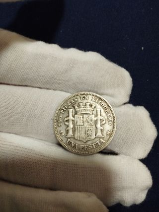 MONEDA PLATA 1 pesGov.Provisional 1870