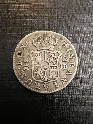 2 Reales 1783 Carlos III Plata