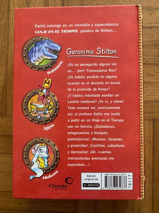 Libro  Geronimo Stilton “ viaje en el tiempo”