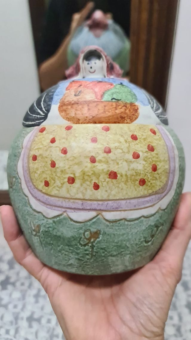 teiera ceramica Italica Ars dipinta a mano