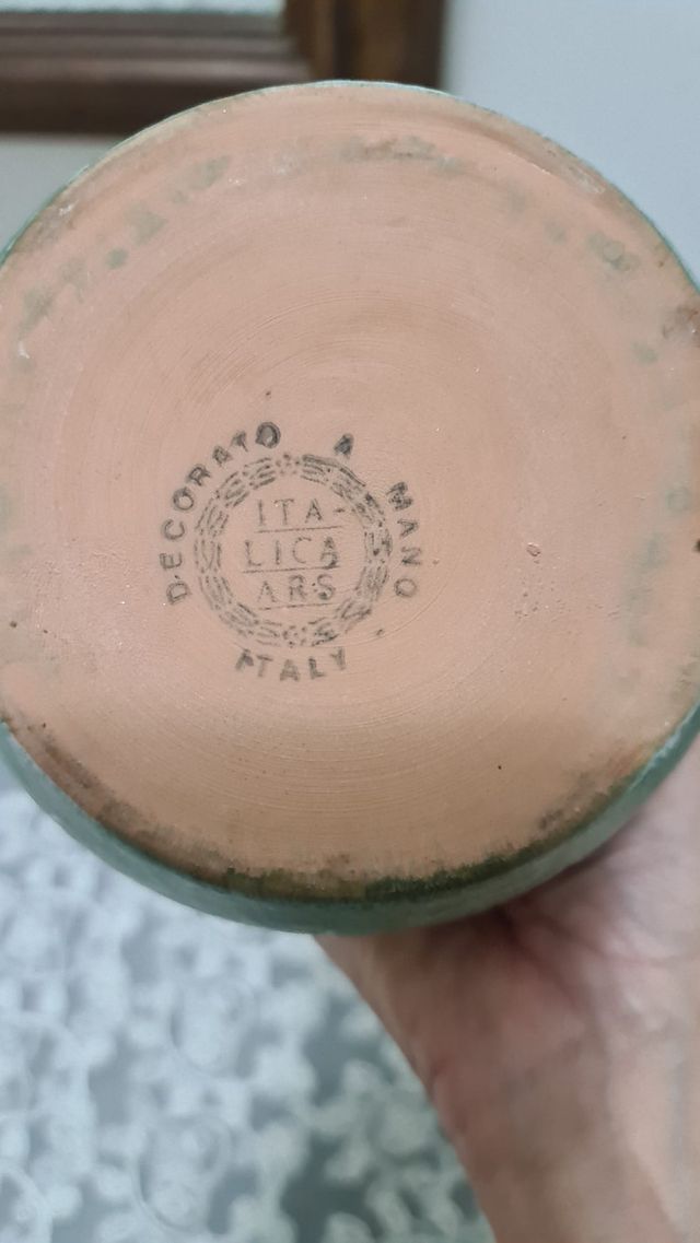 teiera ceramica Italica Ars dipinta a mano