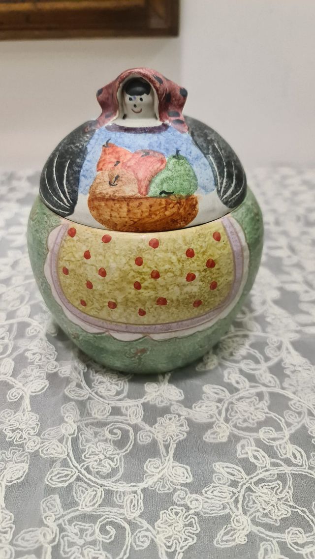 teiera ceramica Italica Ars dipinta a mano