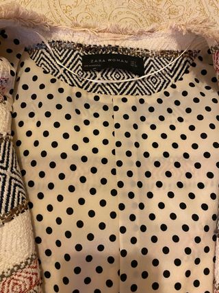 Abrigo abalorios Zara Talla L