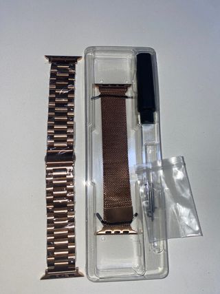 Correas Apple Watch 42/44/45/49 mm acero oro rosa 