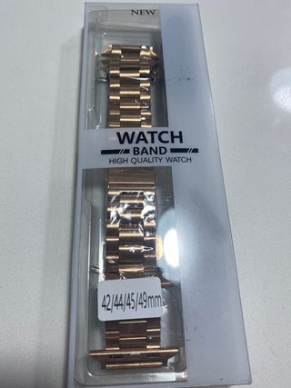 Correas Apple Watch 42/44/45/49 mm acero oro rosa 