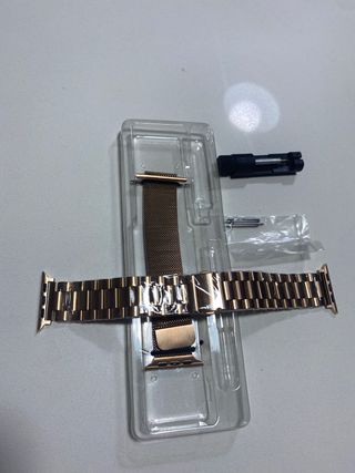 Correas Apple Watch 42/44/45/49 mm acero oro rosa 