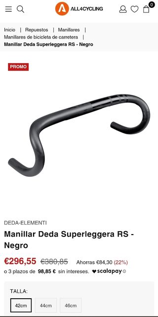 Manillar Deda superleggera RS y potencia