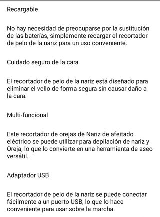 Afeitadora, nariz y orejas