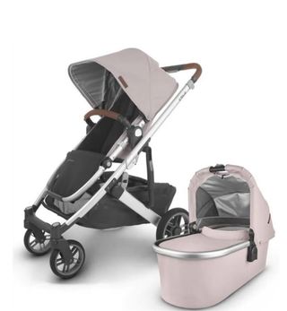 carro bebe rosa empolvado