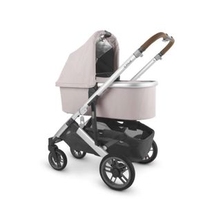 carro bebe rosa empolvado