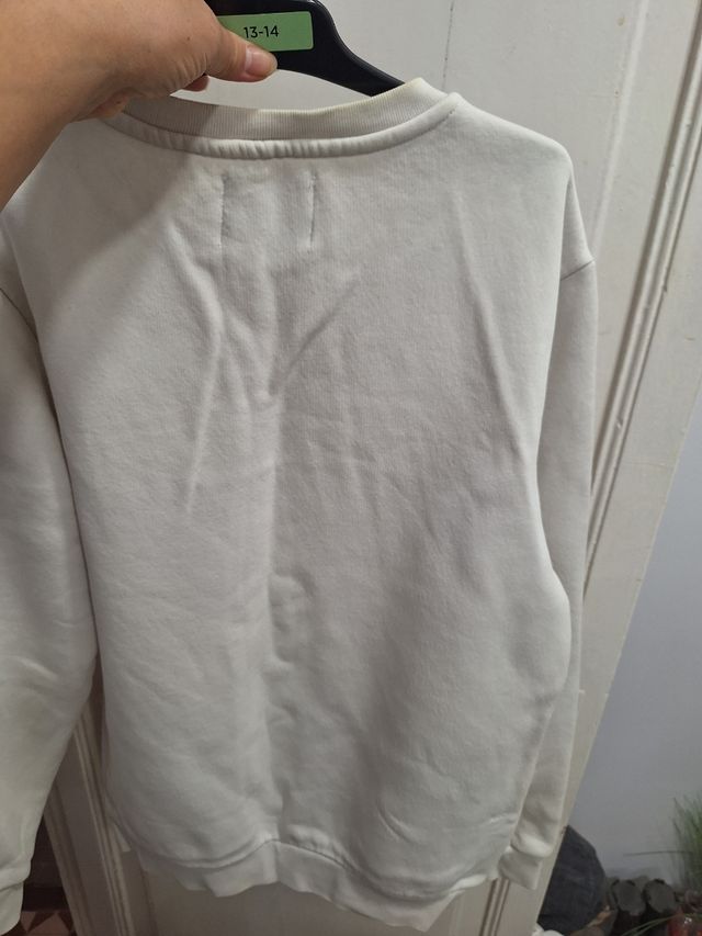 Sudadera S blanca Bershka 
