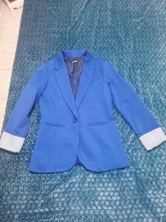 Chaqueta americana azul italiana