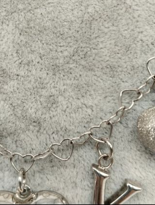 Collana argento 925 Love e cuori