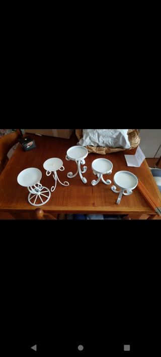 5 portacandele ferro matrimonio