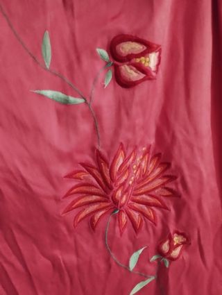 Vestido fiesta rosa fucsia bordado