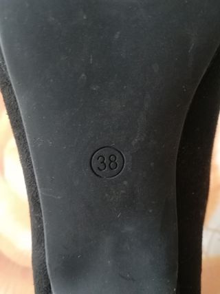 Zapatos Mujer Tacón Ante Negro Elegante