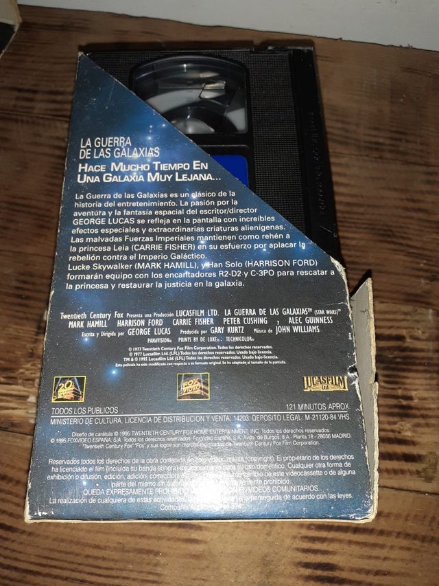 Triologia vhs la guerra de las galaxias 1995.
