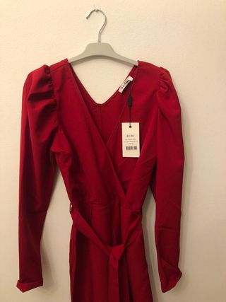 tuta rossa jumpsuit elegante