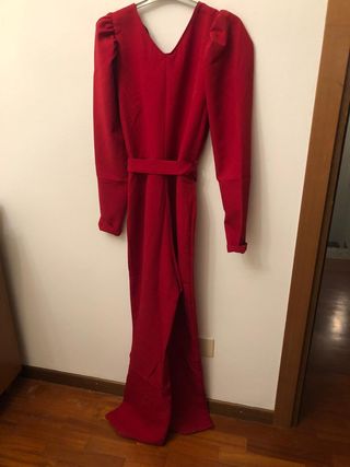 tuta rossa jumpsuit elegante