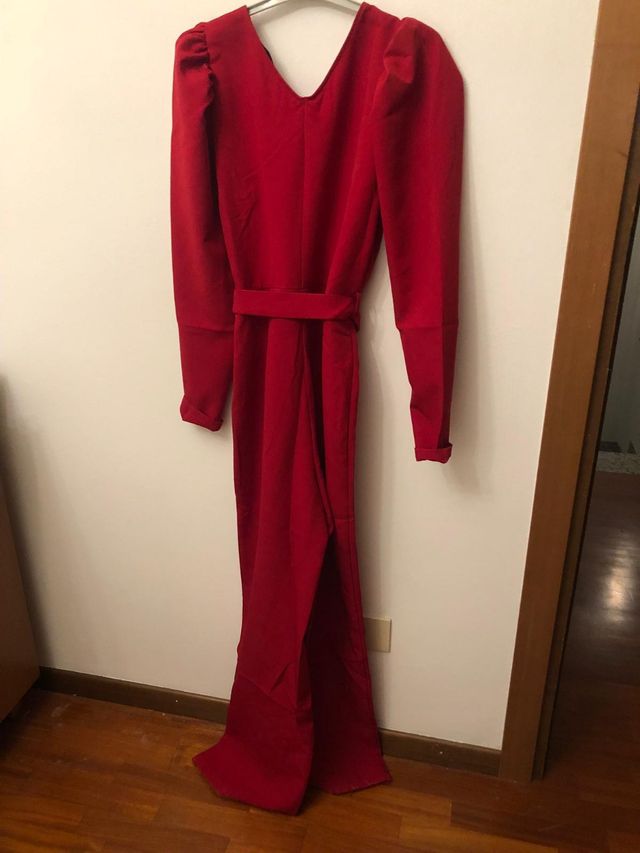 tuta rossa jumpsuit elegante