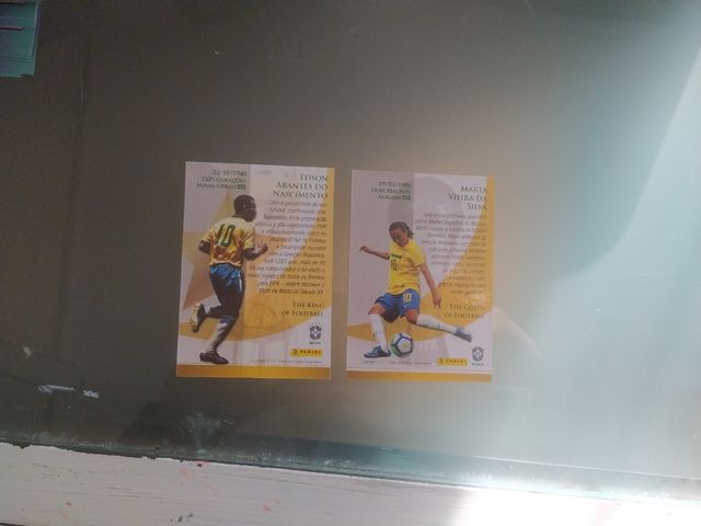 Pelé y Marta Selección Brasil autograf