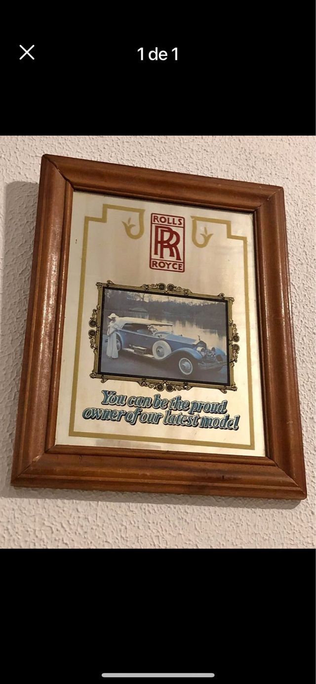 cuadro espejo antiguo Rolls Royce