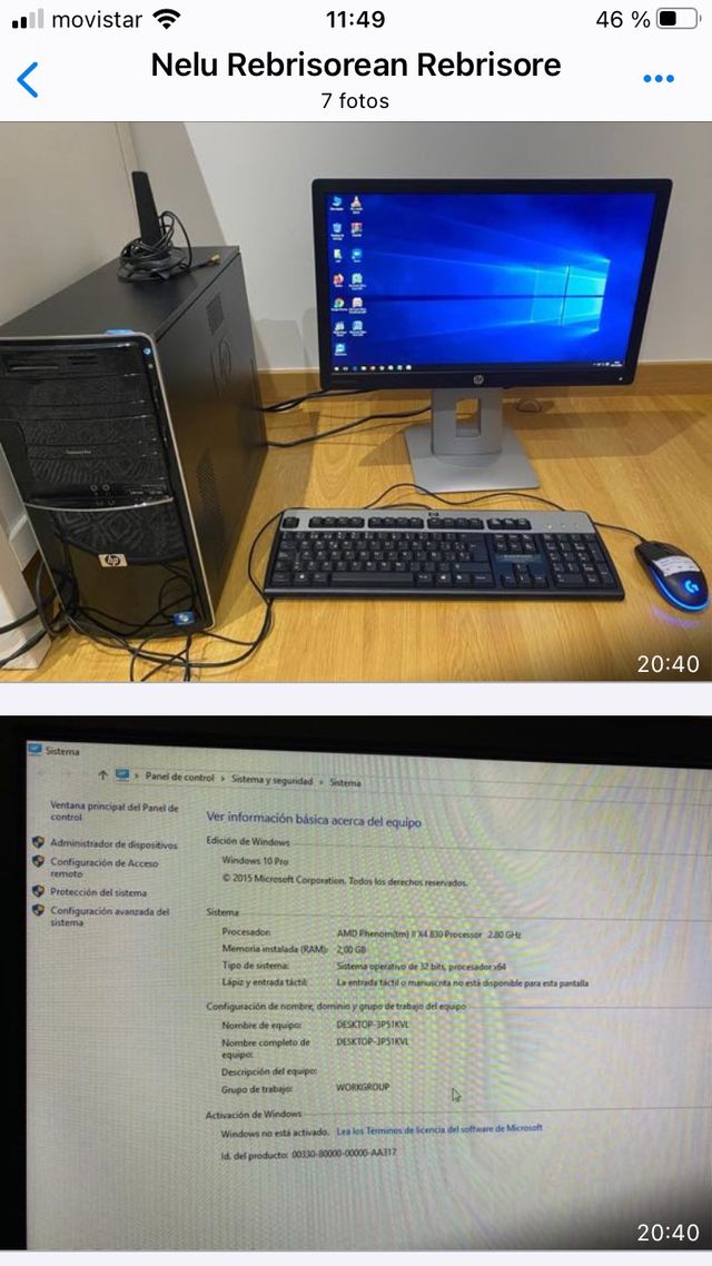 Ordenador HP com Windows
