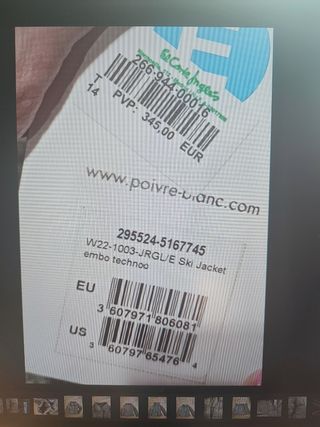 Jacket plumas Poivre Blanc No usado Nuevo